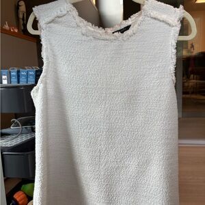 Banana Republic Frayed Edge White Top